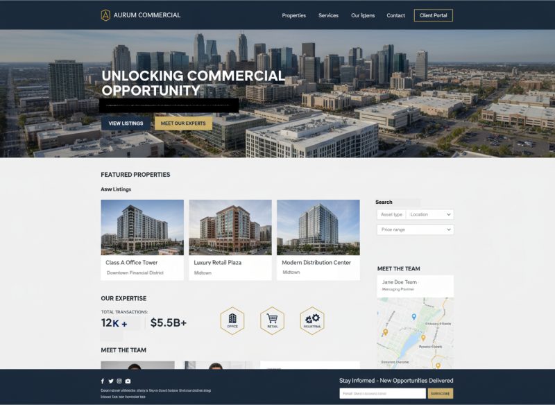 Commercial real estate brokerage project preview