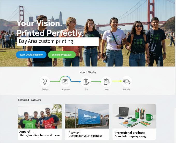 Custom merchandise / printing store, Bay Area project preview