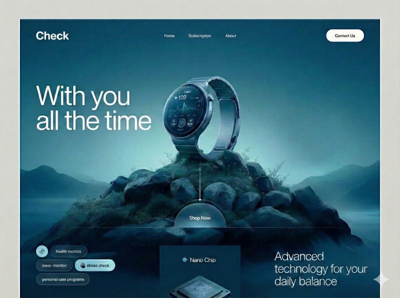 Fitness web design project preview